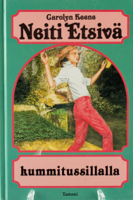 Det finska omslaget till "Kitty och ruinens hemlighet", under parolen Neiti Etsivä - Flickdetektiven.
