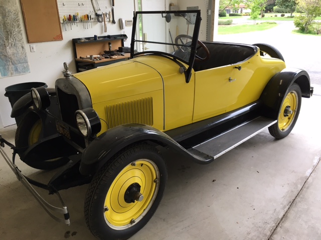 En gul sportbil från 1926.